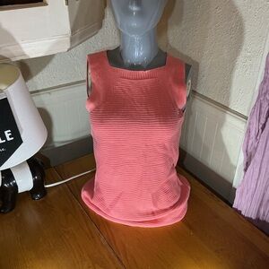 Liz Claiborne Coral Ribbed Tank Top